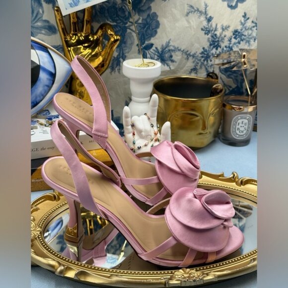 🆕 TED BAKER LONDON 🧿 NWOB ARIA ROSE Pink Floral Applique Sandal, Sz 6.5 / 37 - Picture 8 of 14